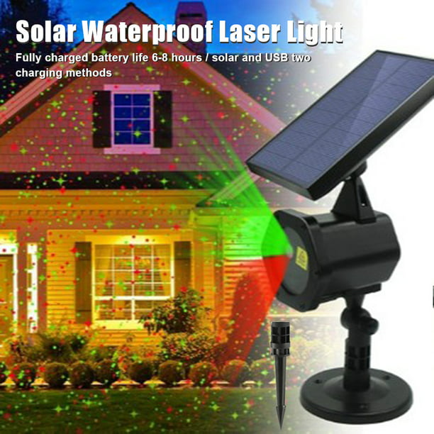 Christmas Outdoor Solar LED Projector Laser Light Xmas RGB Moving Star Lawn Lamp